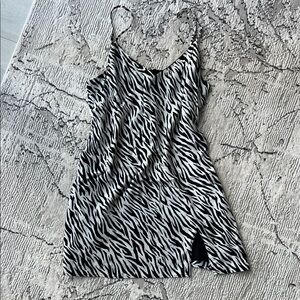 Garage Black and White Animal Print Dress